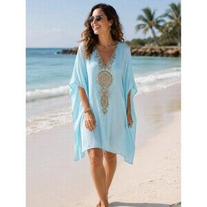 Lilly Pulitzer Silk Caftan Dress Cover Up Oversized S